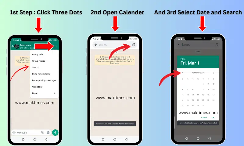 WhatsApp Search by Date Feature