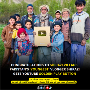 Shirazi Gets YouTube Golden Play Button