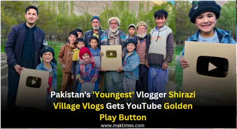 Pakistan's 'Youngest' Vlogger Shirazi Gets YouTube Golden Play Button