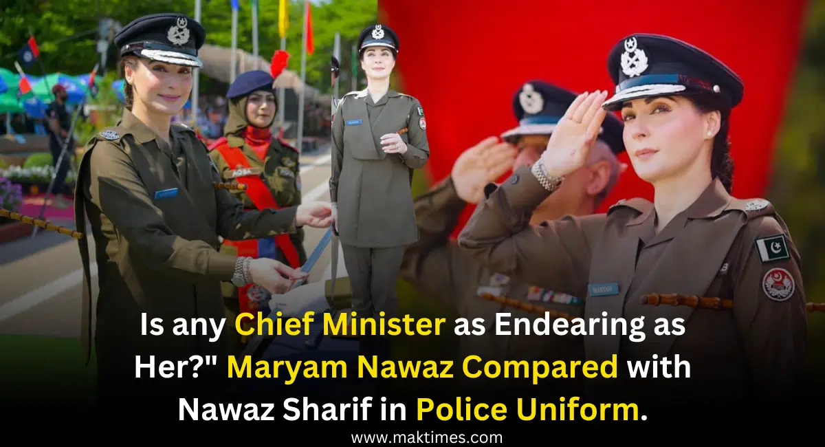 Endearing Chief Minister Maryam Nawaz Compared to Nawaz Sharif Police Uniform